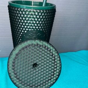 2023 NEW Starbucks Emerald Green Tumbler Studded Cold Beverage Cup 16 oz.